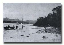 Brunswick Heads showing schooner "Emma" which was buit there.